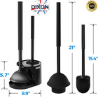 2 In 1 Toilet Plunger And Brush Set Extended Handle Bathroom Cleaning Tool