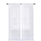 White Sheer Curtains 96 Inches Long 2 Panels Set     54  W X 96  L Window Sheer   