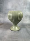 Vtg Mcm Mccoy Floraline Speckled Olive Green Vase Pottery Planter