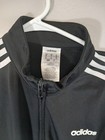 Adidas Essentials Men s Full Zip Track Jacket Pockets Black white 3-stripe M