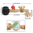 Propane Refill Adapter W gauge   Control Valve Fill 1 Lb Bottles From 20 Lb Tank