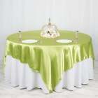 5 Satin Square 90x90  Table Overlays Wedding Party Toppers Decorations Sale
