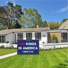 No Kings Protest Yard Sign With H Stake 18x12 Inch- Double Sided No Kings In Ame