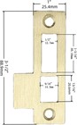 3-1 2  Solid Brass Mortise Door Strike Plate     Solid Brass Latch Striker Keep   