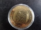 Titan Bitcoin 2015  999 Fine Copper 1 Troy Oz Half Bitcoin Lion Round Coin