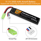 11 1v 2000mah Airsoft Stick Battery 30c Lipo Battery With Mini Tamiya Connector