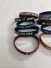 10-pcs Christian Bible Verse Silicone Bracelets Religious Scripture Wristbands