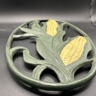 Vintage Oval Corn Cast Iron Trivet