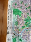 Rome  Italy Street Map - Vintage - Before 1974 Nuova Pianta Di Roma 34 x25 