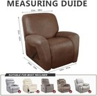 Molasofa 4-piece Recliner Chair Cover  Stretch Slipcover  Brown  Oversized
