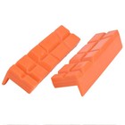 1 Pair Orange 5  Soft Vise Jaws Magnetic Reversible Pads Cover V-groove Tpu