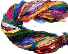 Abb Vintage Fabrics Crafts 100 Strips 42 Yds Recycled Silk Sari Ribbon No Tariff