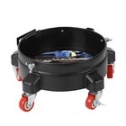 12-inch Heavy Duty Plastic Garage Bucket Dolly  5 Wheel With Lockable Casters