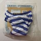 New Swimbobo Medium 20-27 Lbs Swim Diaper White Blue Striped Baby Infant