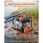 128gpm Gas Water Pump 6hp Semi-trash 2in 25ft Hose Irrigation Ponds Pools