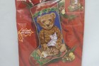 Vintage Janlynn Kit    antique Teddy  Felt Santa Christmas Stocking  06-28  new 