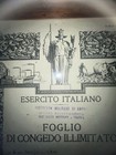 Italian Army Unlimited Leave With Stamps And Signatures 1959 Original Frame