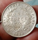  vo7 east India Company 1840 Victoria Silver Rupee Indian Head Unc Grade Rare