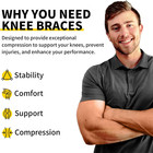 2 Pack Knee Braces For Women   Men  Knee Compression Sleeves For Knee Pain Relie