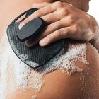 Silicone Body Scrubber Bath Brush Exfoliating Shower Cleansing Massage Black