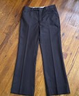 Vtg 70s Ghia 3 Piece Suit Brown Pinstripe Flared Leg 34x32 Disco Leisure 42r