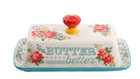 The Pioneer Woman Vintage Floral Salt   Pepper Shakers Butter Dish Set