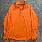 Nike Element Dri-fit 1 4-zip Men s Medium Orange Running Shirt Vented Active