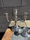 Antique vintage German Silver  835 Candelabras   Candle Stick Holders Quantity 4