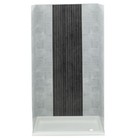 Recpro Rv Shower Surround 36  X 24  - Ash-gray Wood Waterfall Accent
