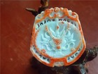 Chinese Artisan Hand-carved Delicate Natural Jadeite Dragon Pendant 498