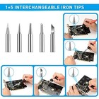 Soldering Iron Kit Adjustable Temp W  Tips   Accessories Repair Set Diy Tool