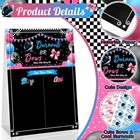 49pcs Gender Reveal Party Games  Burnouts Or Bows Theme Baby Gender Reveal Vo   