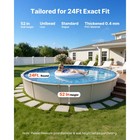 Uimoso 24ft Round Pool Liner Unibead 52in Wall Height Durable Vinyl Boulder