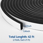 Self-adhesive Foam Weatherstrip 1 2  X1 4 x42 Ft High Density Door   Window Seal