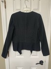 Vince Black Boucle Draped Open Jacket Blazer M Minimalist Quiet Luxury Old Money