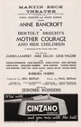 Anne Bancroft  mother Courage      Gene Wilder   Barbara Harris 1963 Playbill