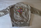 Vintage 1987 Warner Bros Studio Crew Bomber Jacket Hollywood Promo Hidden Hood 