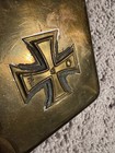 German Brass Cigarette Case With Applied 1914 Iron Cross Motif