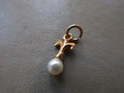 Vintage Gold Filled Pearl Miniature Eagle Orb Uk Royal Fob Charm Pendant Unusual