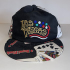 Vintage Las Vegas Royal Flush Casino Graphic Snapback Hat Cap