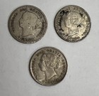 1883 H  1888    1893  Canada Canadian Silver  Victoria 5 Cent Coins Lot Of 3