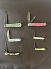 Lot Of 6 Vintage Antique 70   s Usa Pocket Knives Blades