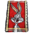 Vintage Bugs Bunny From Looney Tunes  bugs On Film  Latch Hook Rug Handmade
