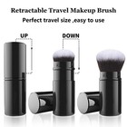 Falliny Retractable Makeup Brushes  2 Pack Travel Kabuki Powder Foundation Br   