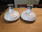 Vintage White Porcelain Light Fixtures Industrial Farmhouse Barn Lighting  - 2