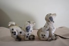 Unbranded Vintage 2 Dalmatian White Spotted Dog Ceramic Figurines Stamped China