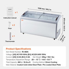 16 3cu ft Commercial Ice Cream Display Case Gelato Dipping Freezer Cabinet