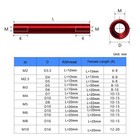 M4   Od 7mm Aluminum Round Threaded Sleeve Standoff Spacers Long Nuts Connector