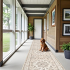 3x20 Long Hallway Runner Rug  Washable Stain Resistant Living Room Carpet Medall