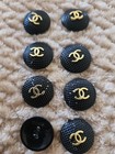 Lot Of 8pcs Chanel Vintage Buttons And Zipper Pulls  Metal 22mm Heavy  Stamped